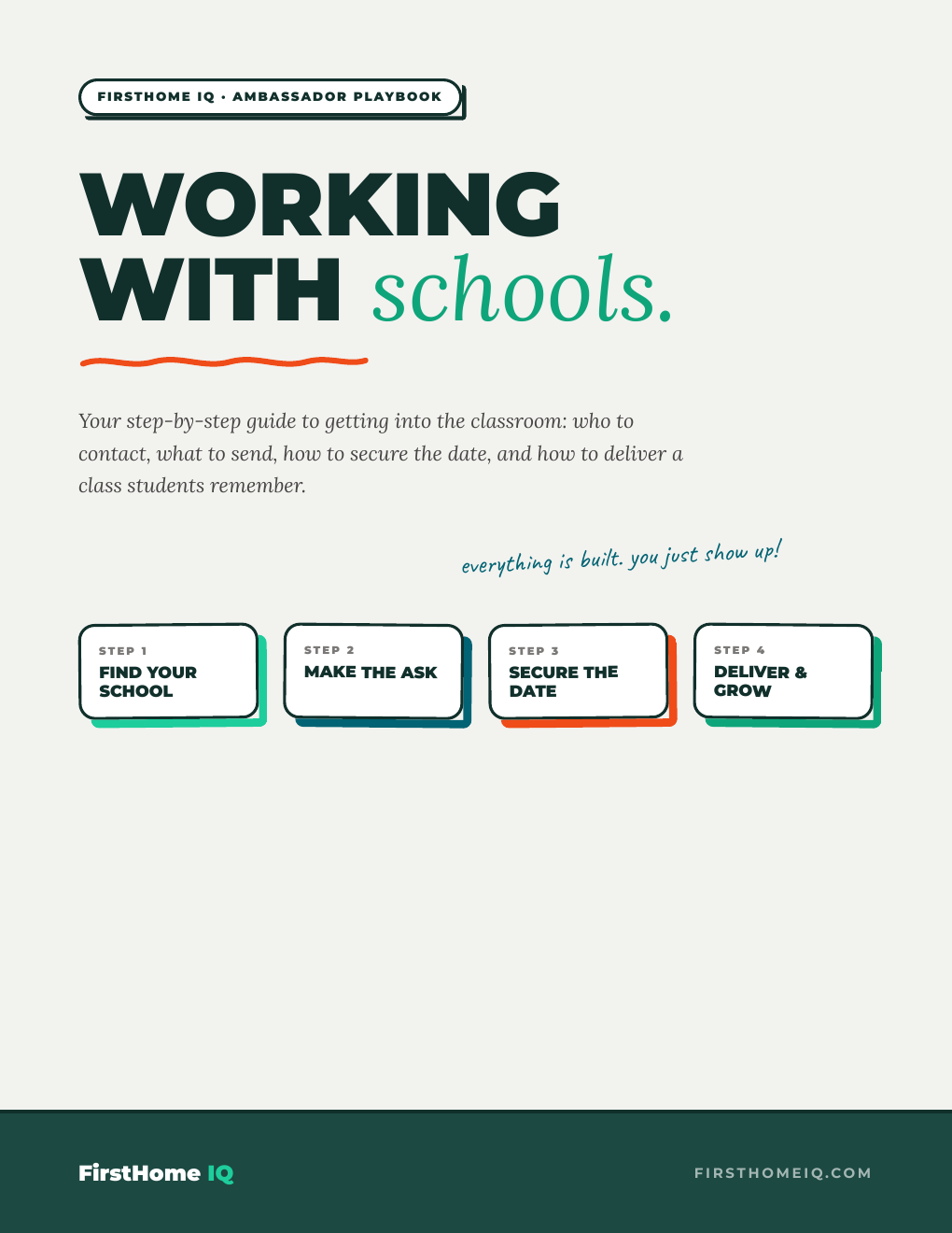 Working with schools. cover